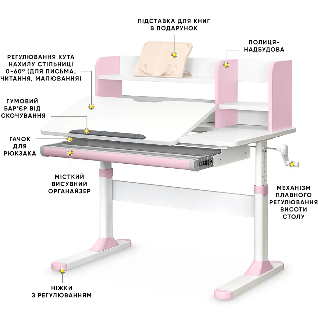 Детский стол Evo-kids TH-330 Pink (TH-330 W/PN)  - фото 3
