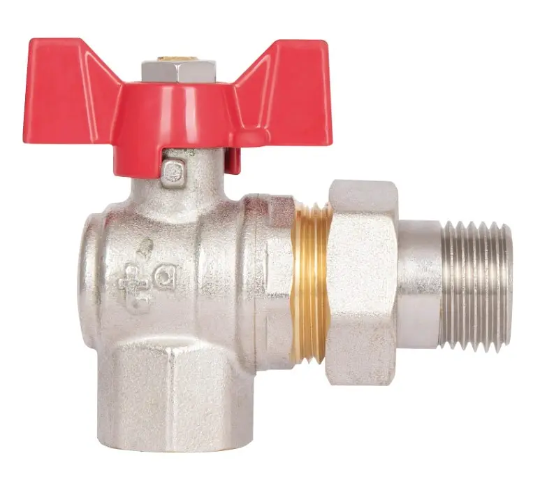 Кран кульовий Thermo Alliance "Американка" Standart 1/2" ВЗ кутовий, PN40, метелик SD222W15 - фото 3