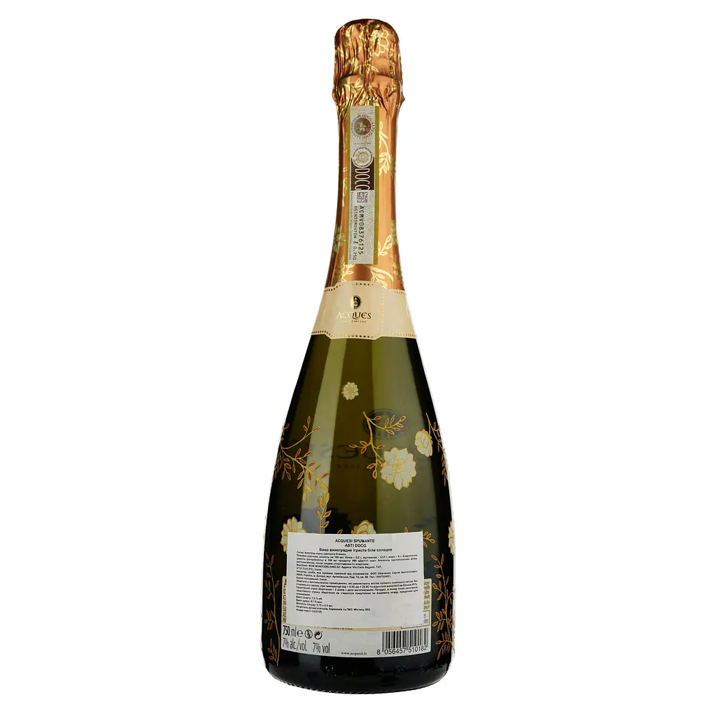 Вино игристое Acquesi Asti DOCG, белое, сладкое, 0,75 л - фото 2