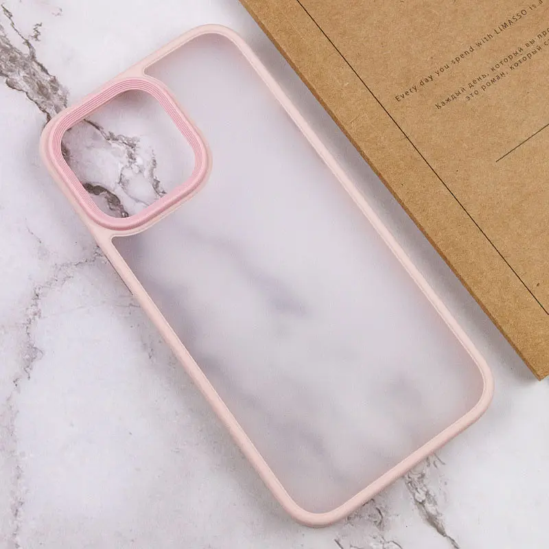 TPU+PC чохол Metal Buttons для Apple iPhone 14 Pro 6.1" Розовий - фото 4