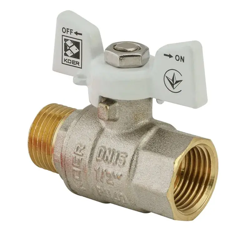 Кран кульовий Koer 1/2" ГШМ (KR.218.W) білий KR0182