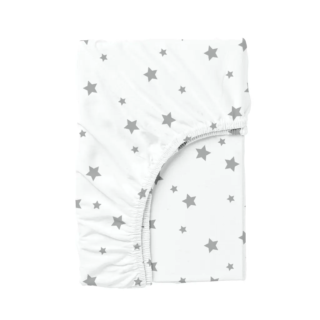 Набір простирадло на резинці Cosas Rose Dots/Grey Stars 90х200х20 см (Set_DropRose_StarGrey_90x200_2) - фото 4