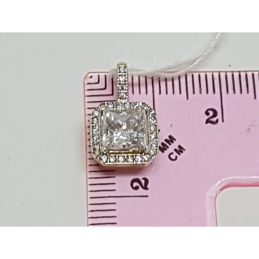 Золота підвіска Столична Ювелірна Фабрика з фіанітами. 422543Ж - фото 4