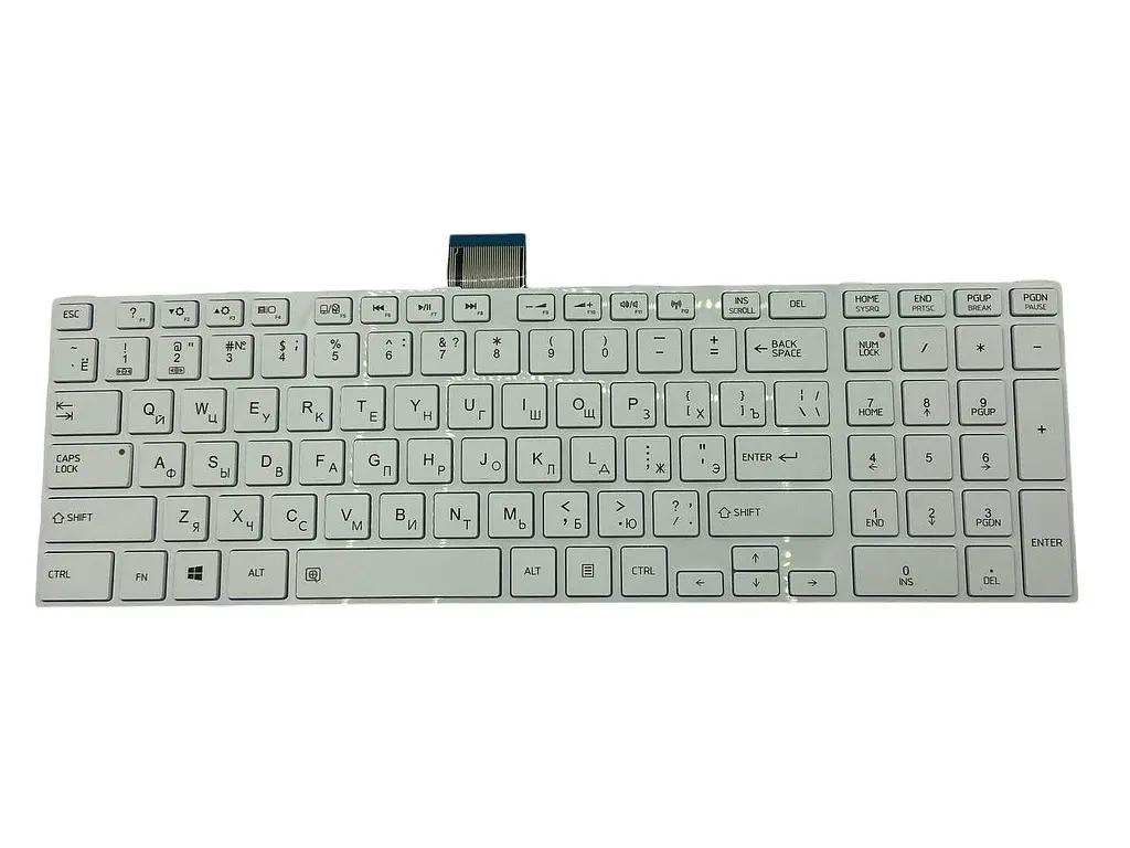 Клавіатура для ноутбука Toshiba Satellite (L850, L870) White, (White Frame) - фото 2