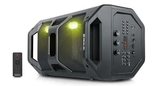 Колонка портативна 2.0 X-757 Black, 2 x 25 Вт REAL-EL teh0021025 - фото 9