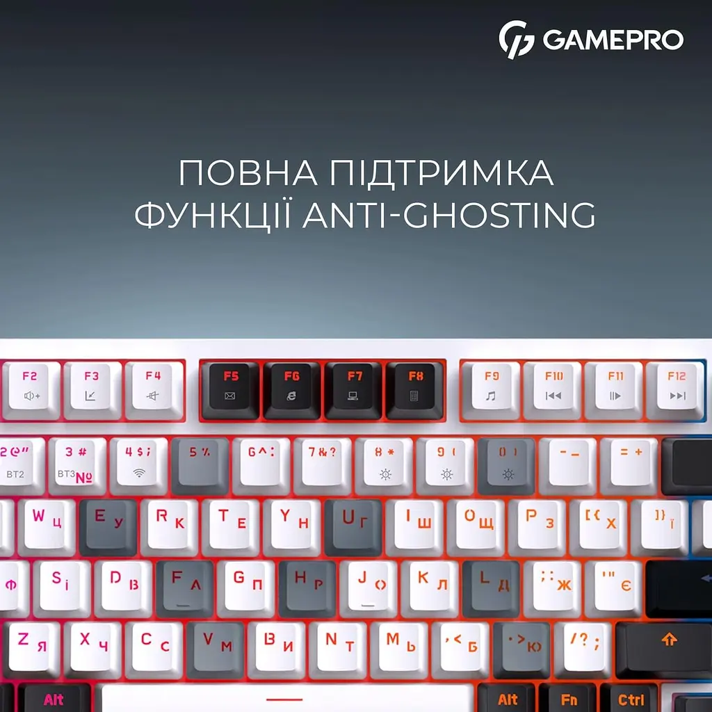 Клавиатура GamePro Asgard Valhalla 75% Exploded QLAB Orange Switches (MK160W Pro) - фото 5