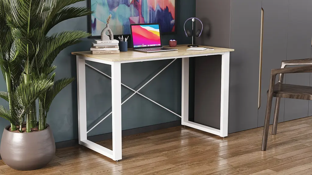 Письменный стол Ferrum-decor Драйв 750x1200x600 Белый металл ДСП Дуб Сонома Трюфель 16 мм (FRD-103126) - фото 7