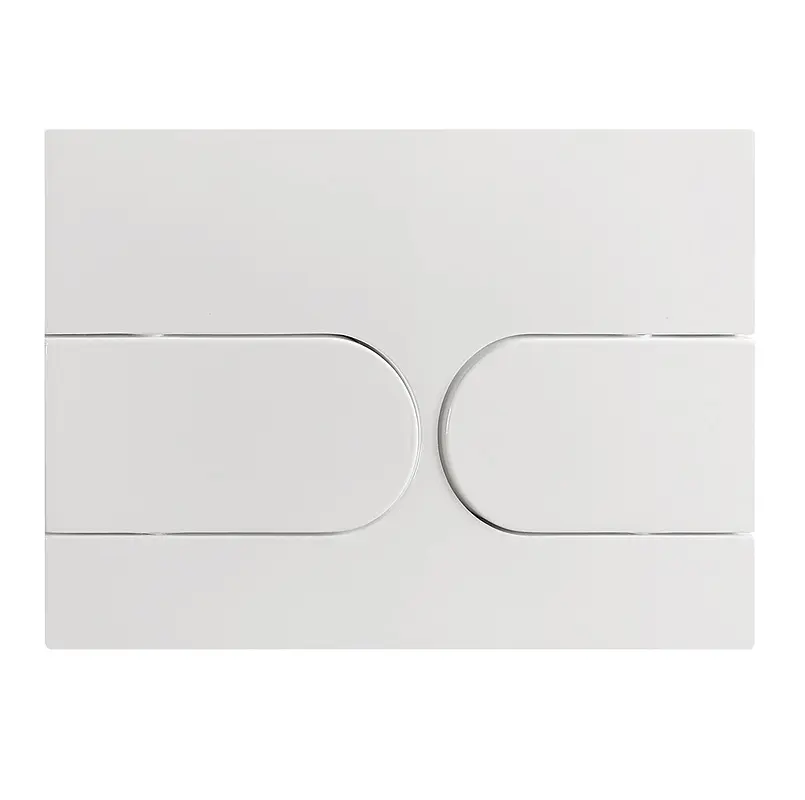 Панель змиву Koer KT-0604-03 240x160x10mm пластикова, кнопка закруглена KR5322, Білий - фото 2