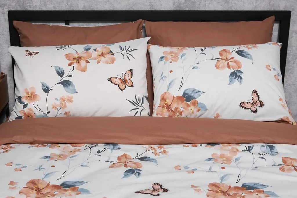 Комплект постельного белья Moon&Star Бязь Gold Люкс Flora King Size 220x240 наволочки 4х50х70 - фото 3