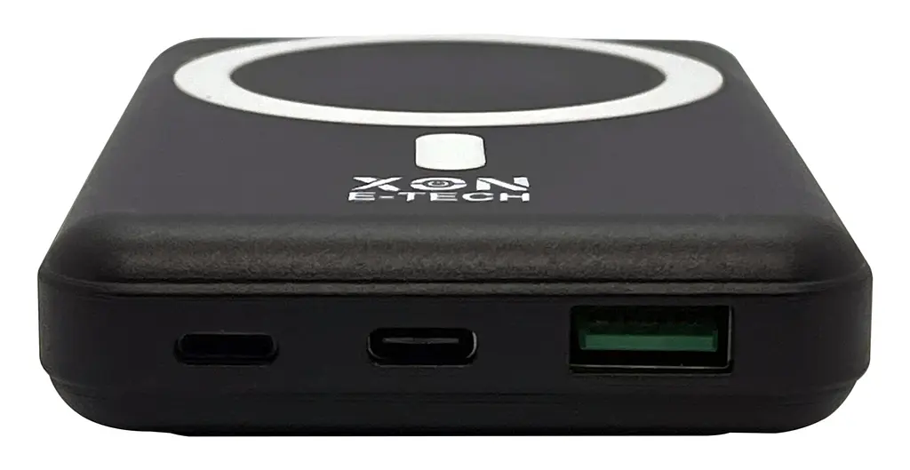 Портативна магнітна бездротова батарея 5000 mAh з підставкою XON PowerBank Magsafe Stand (YC5G2) 15W Black (5060948063142) - фото 3