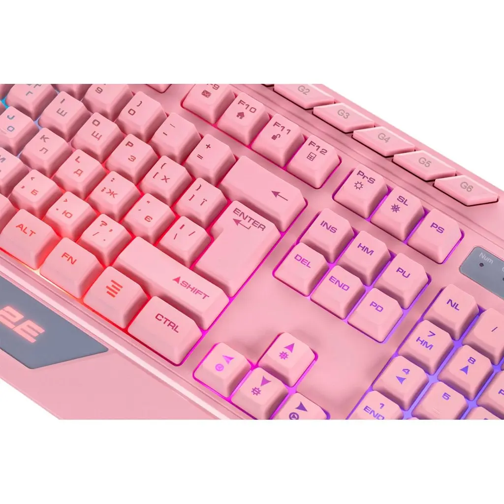 Клавіатура 2E Gaming KG315 RGB USB UA Pink [2E-KG315UPK] [93936] - фото 6