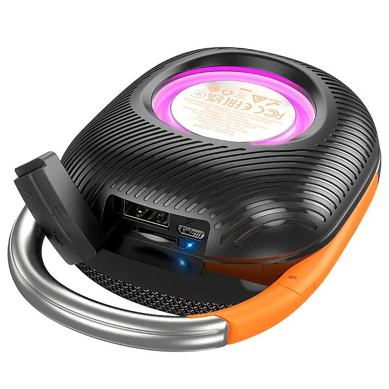 Портативна акустика Hoco Easy joy sports BT speaker HC17 із карабіном чорна - фото 2