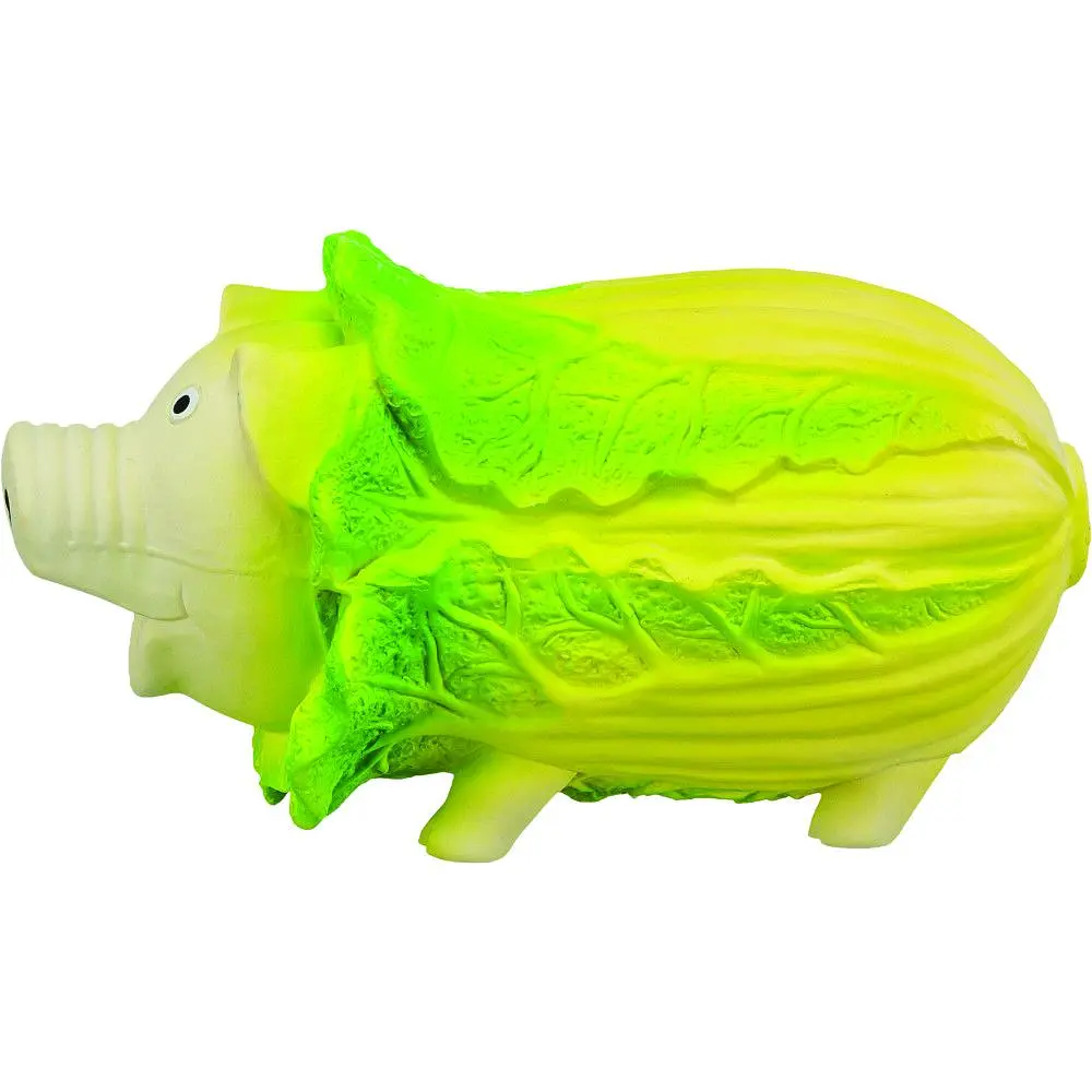 Игрушка для собак Trixie Капустная свинка латекс 23 см светло-зеленая  - фото 3