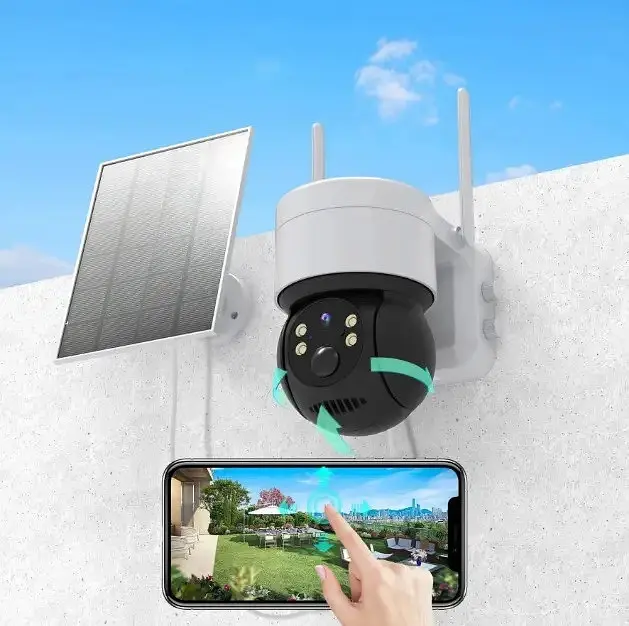 Вулична Wi-Fi камера відеоспостереження Solar Wi-Fi Camera Q6 Захист IP65 Сонячна батарея Білий - фото 6