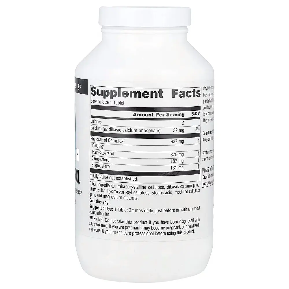 Фітостероли Beta Sitosterol 375 mg Mega Strength, 240 капсул Source Naturals vit0004284 - фото 2