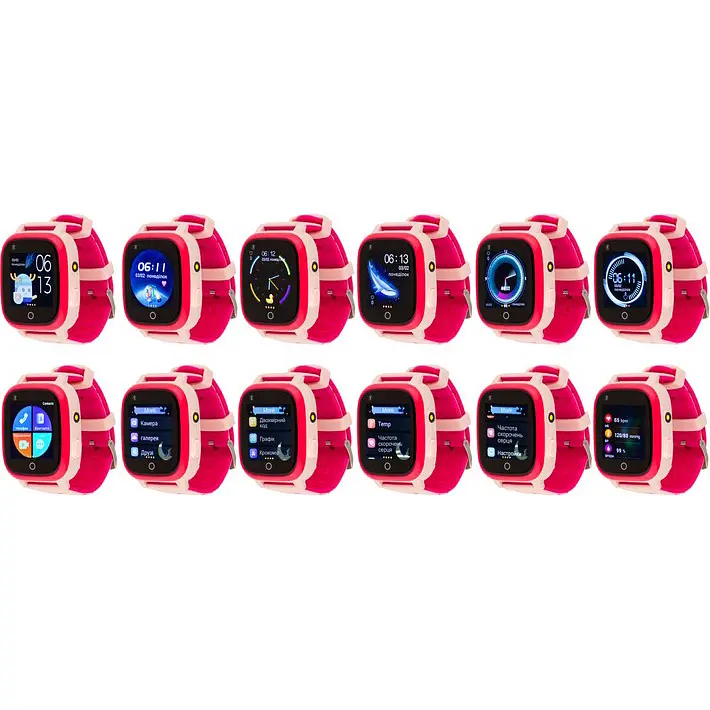 Дитячий водонепроникний смарт-годинник AmiGo GO005 4G WIFI Thermometer Pink [59323] - фото 5