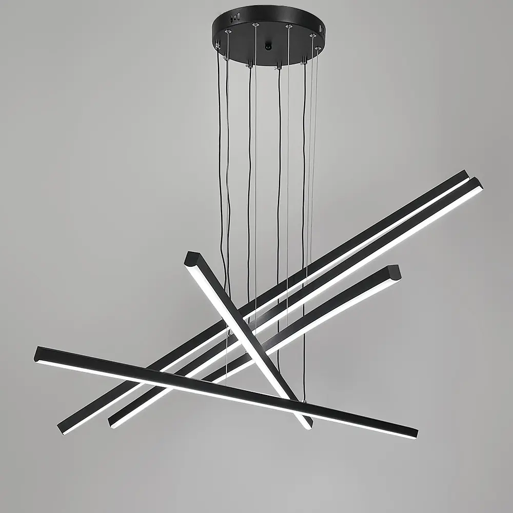 Черная каскадная Led люстра Ø 101 см | Ст. A 55069-1000 BK | Line F - фото 8
