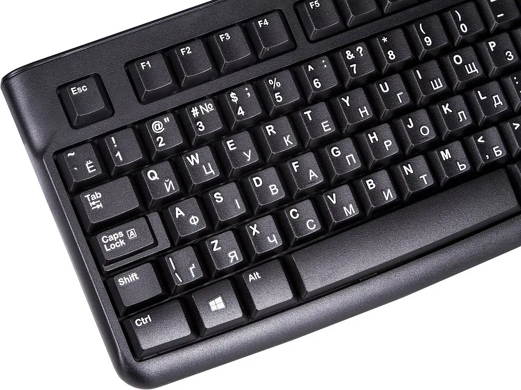 Клавіатура Logitech K120 USB black UKR (920-002643) - фото 4