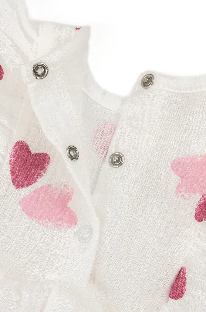 Пісочник з пов'язкою для дівчинки Hearts з мусліну - фото 6
