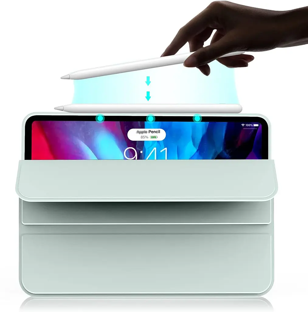 Чохол-книжка BeCover Tri Fold Soft TPU Silicone для Apple iPad Pro 11 M4 2024 Світло-зелений (711747) - фото 3