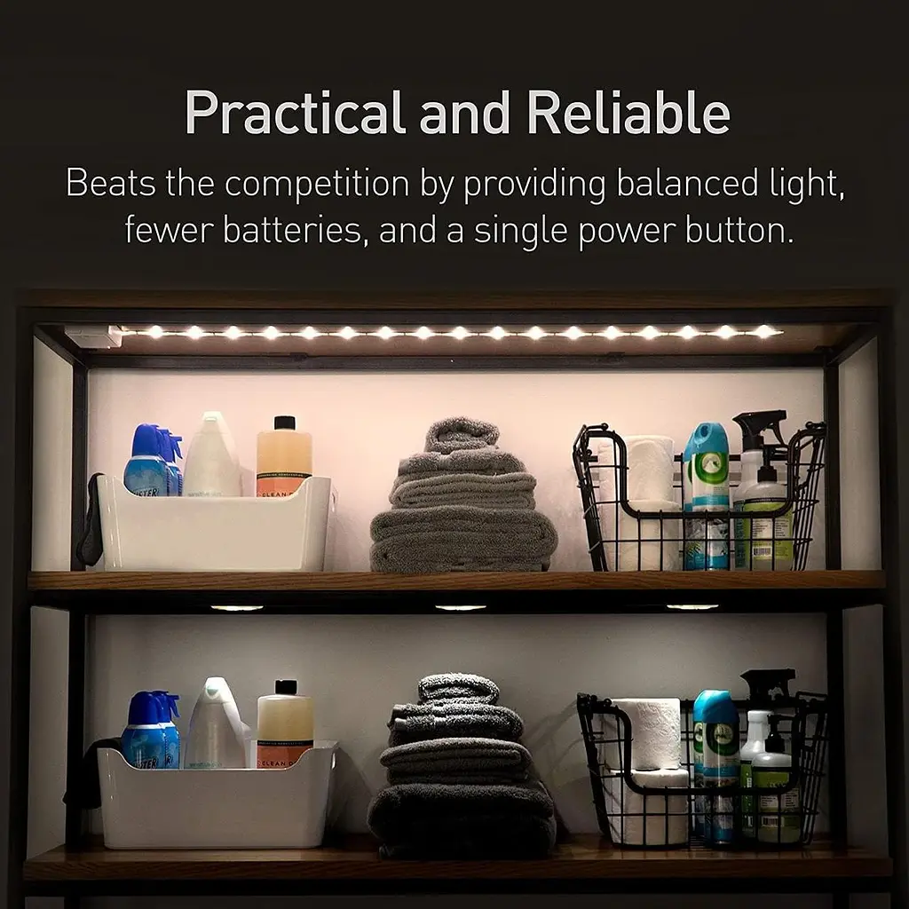 POWER PRACTICAL Luminoodle под освещением шкафа светодиодная лента подсветка для полок кухонных шкафов - фото 3