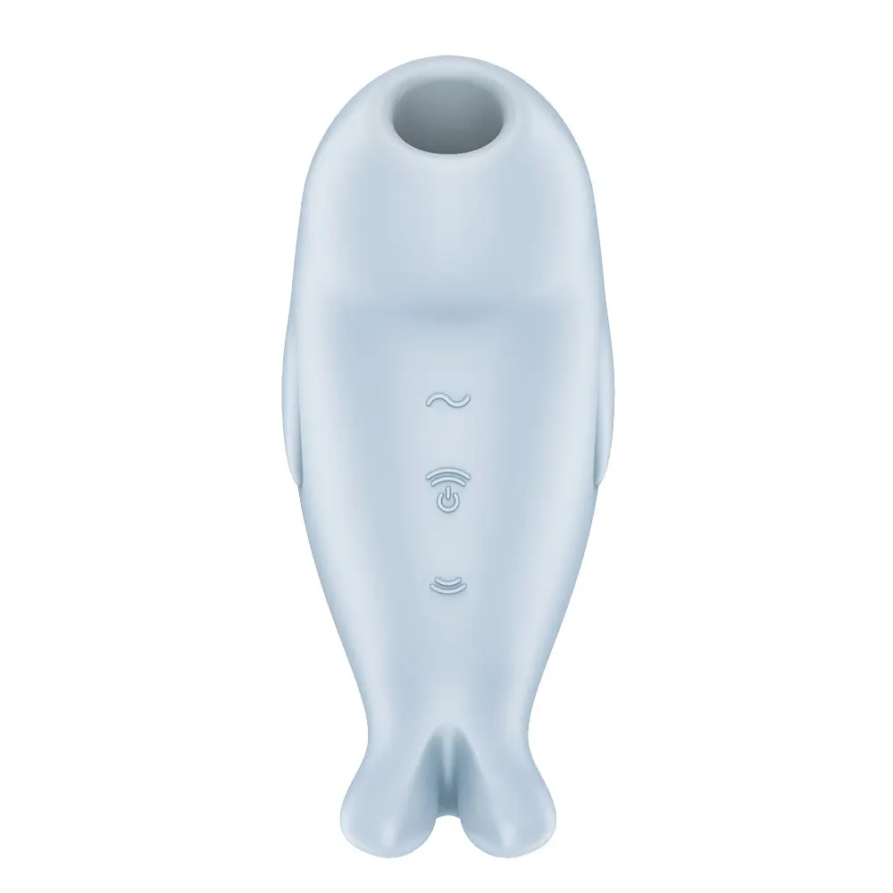 Вакуумный стимулятор клитора с вибрацией Satisfyer Seal You Soon голубой - фото 2