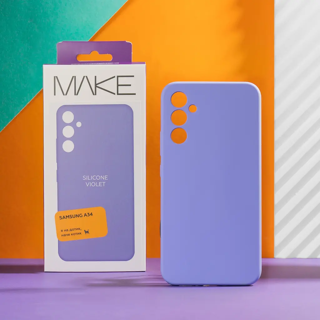 Чохол Make Samsung A34 Silicone Violet - фото 4