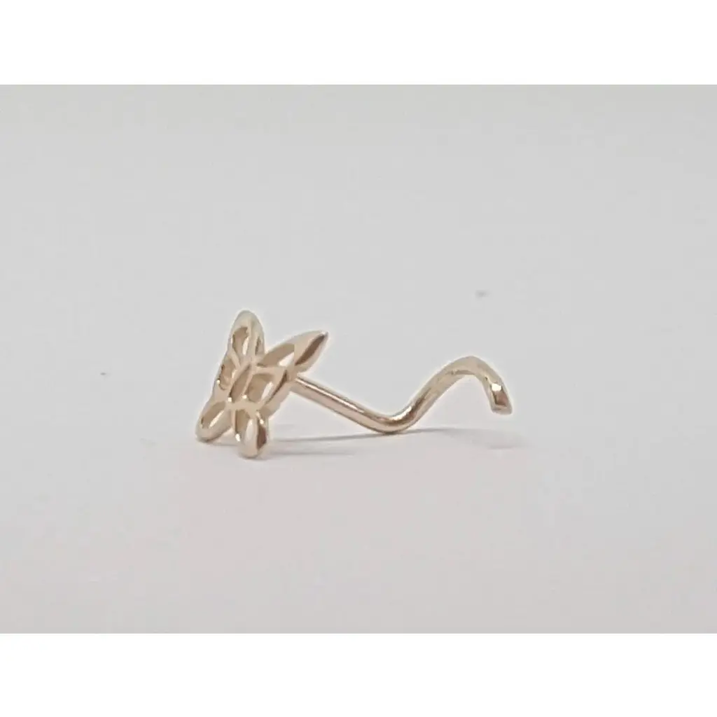 Золотая серьга-пирсинг в нос Dear. 1026 - фото 3