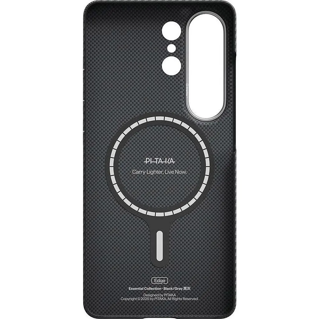 Чохол Pitaka Edge Case Aaron Button 600D Twill для Samsung Galaxy S26 Ultra Black/Grey (KS2601U) - фото 3