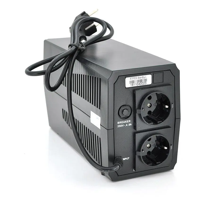 Источник бесперебойного питания (ИБП) UPS Ritar RTP500 StandbyL 500VA 300W 1x12V4.5Ah - фото 2