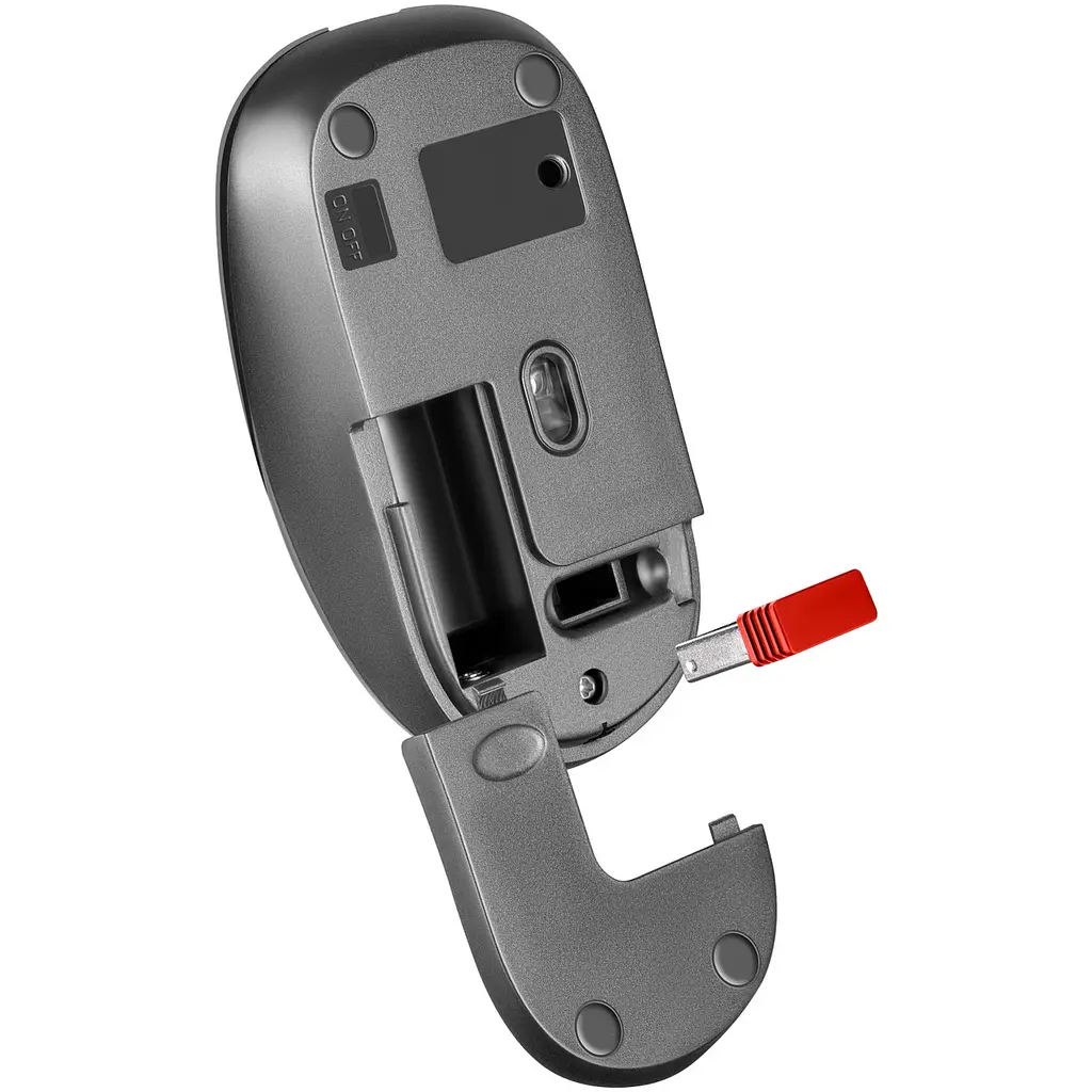 Мишка Defender Wave MM-995, бездротова, 4 кн. до 1600 dpi, безшумна, сіра - фото 8