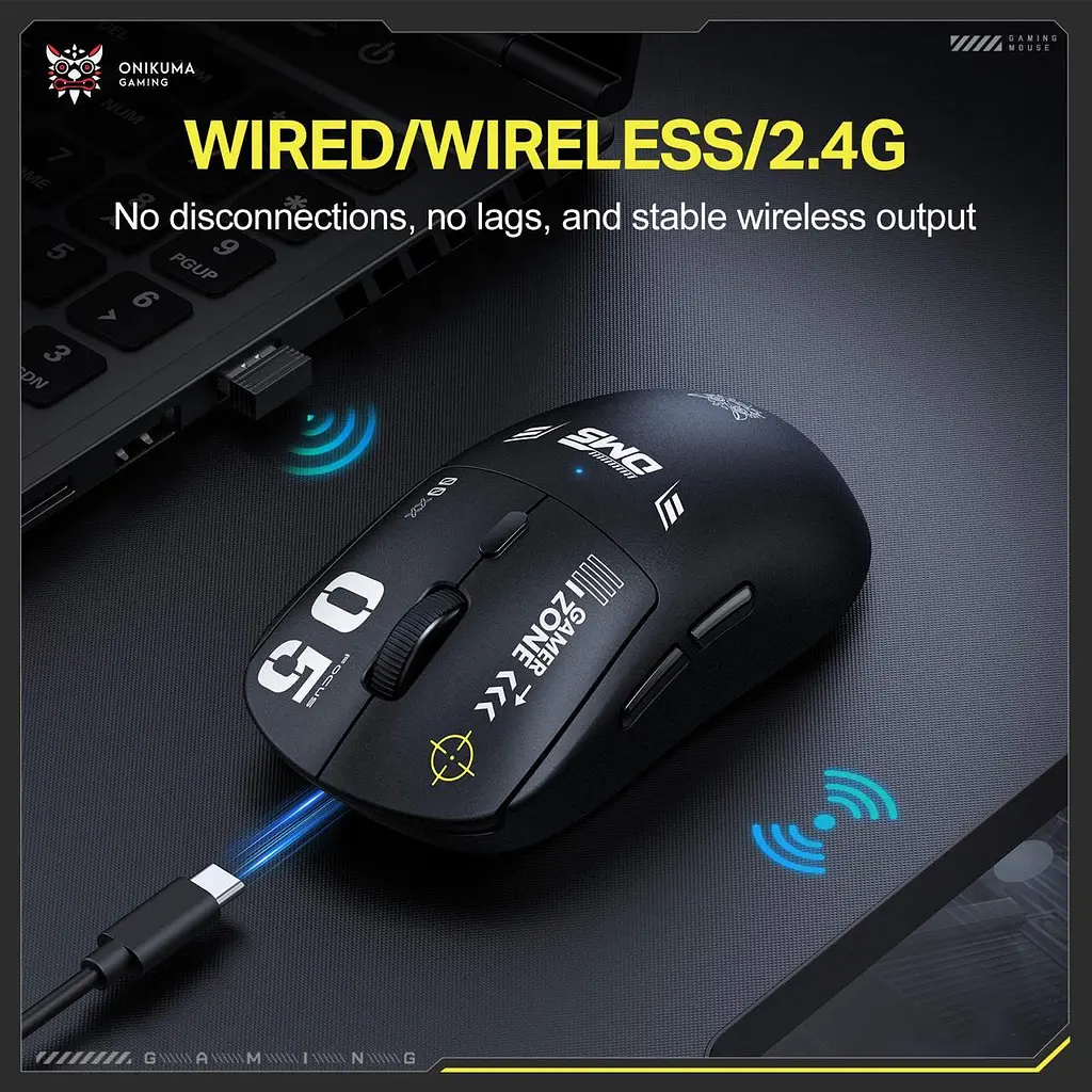 Компьютерная мышка Onikuma CW-905 Pro 12800 DPI Bluetooth 2.4GHz аккумуляторная для ПК и ноутбука - фото 8