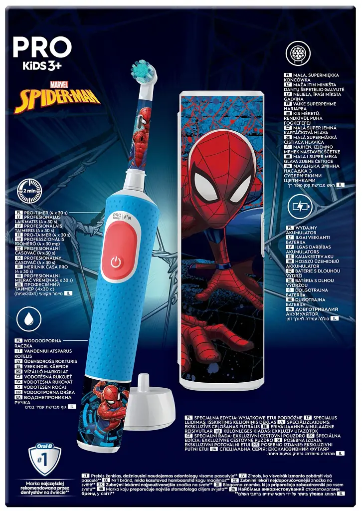 Зубна електрощітка Braun Oral-B Pro Kids D103.413.2KX Spider-Man - фото 5