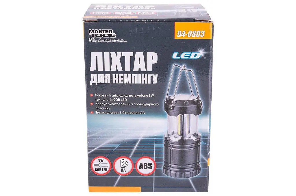Фонарь настольный кемпинговый на батарейках Mastertool 94-0803 3LED x 3 Вт (3COB) - фото 5
