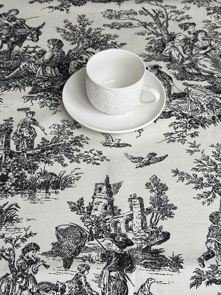 Скатертина столова Ecotton DUCK 150х170 см водовідштовхувальна Italiano сірий (30497 Grey) (25023) - фото 5