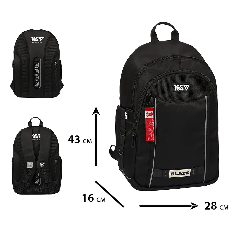 Рюкзак шкільний  ортопедичний шкільний Yes Blaze TS-60L - фото 3
