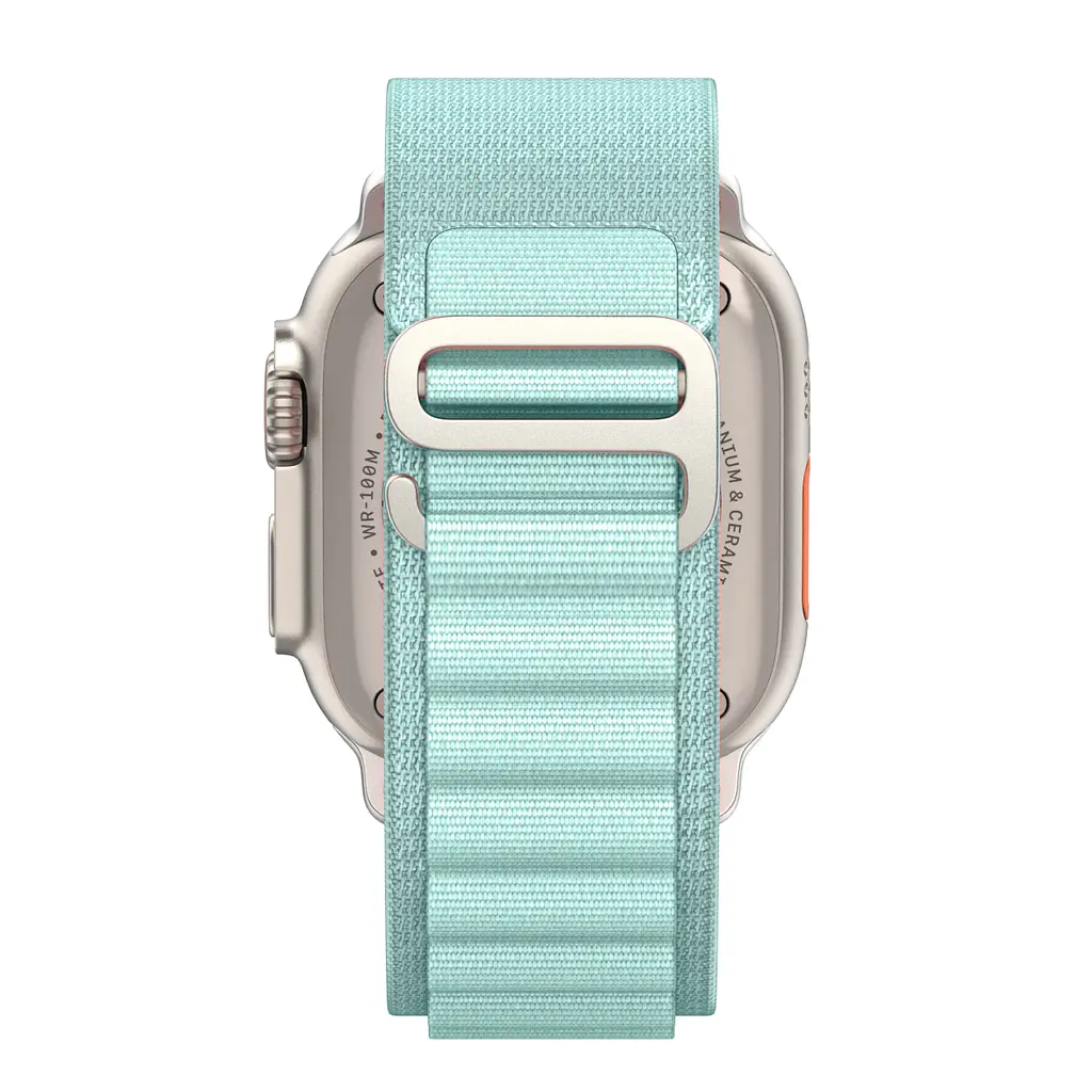 Ремінець для Apple Watch 42 (Series 11-10)/41/40/38, блакитний, Alpine Loop Alpina Band, тканинний поліестеровий ремінець для смарт-годин, дихаючий, для активного відпочинку та спорту, ArmorStandart (ARM81048) - фото 6