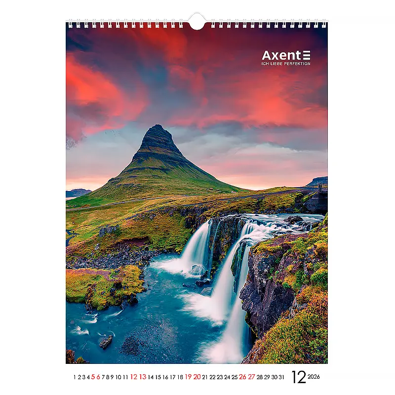 Календар настінний Axent А3 Waterfalls 2026 рік (8804-26-2-A) - фото 13