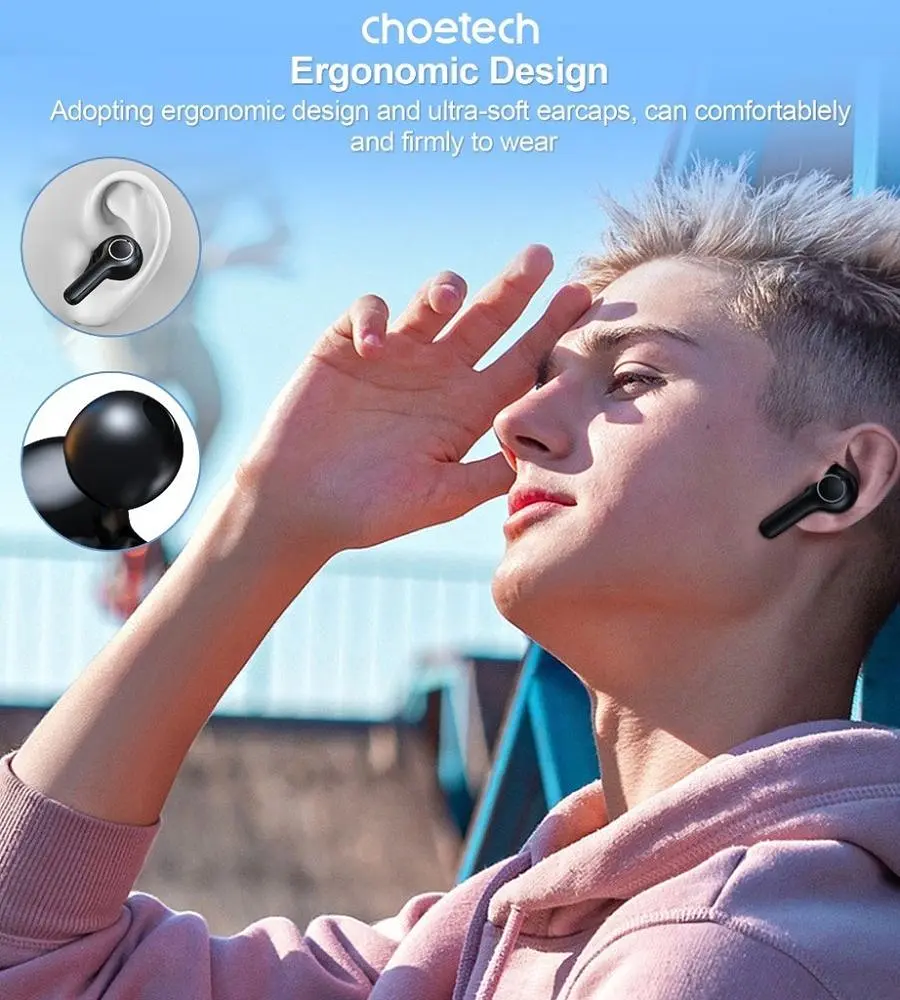 Bluetooth-гарнітура Choetech TWS bluetooth (BH-T06) - фото 3