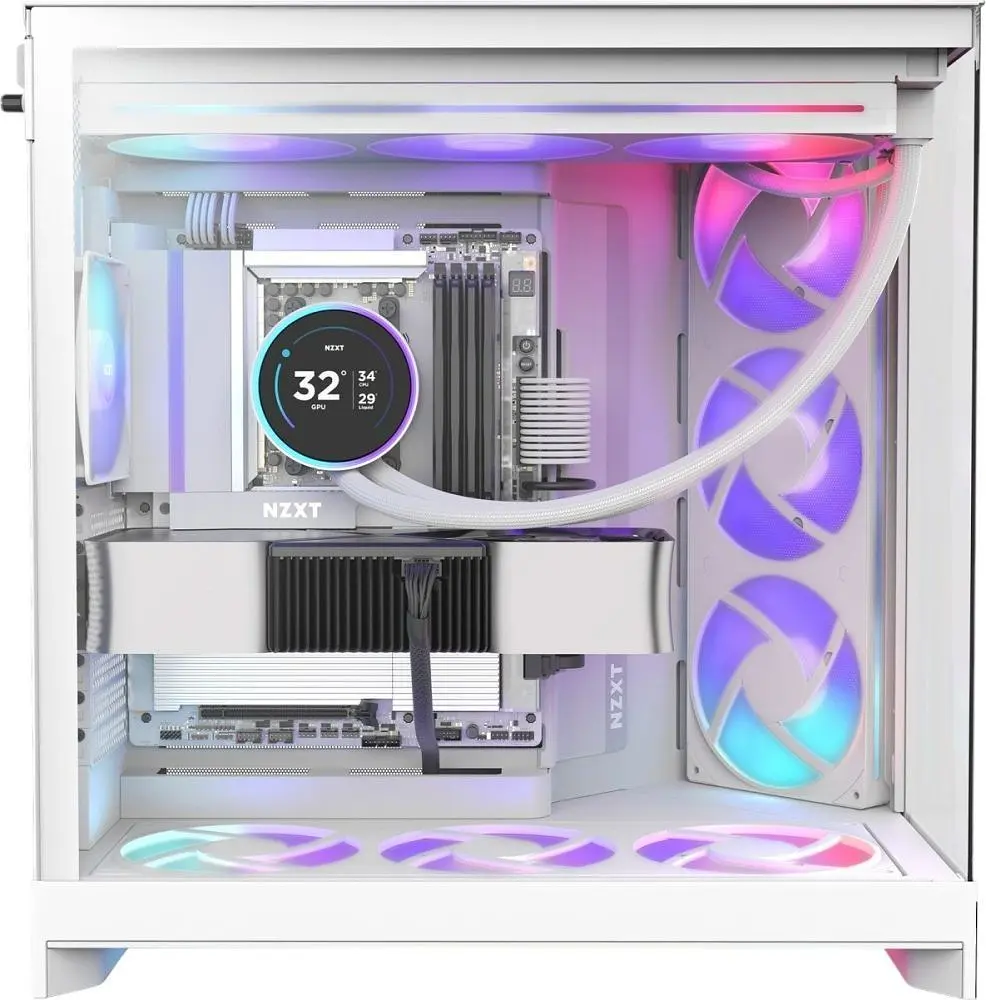 Корпус NZXT H9 Flow RGB White ( см-H92FW-R1) - фото 2