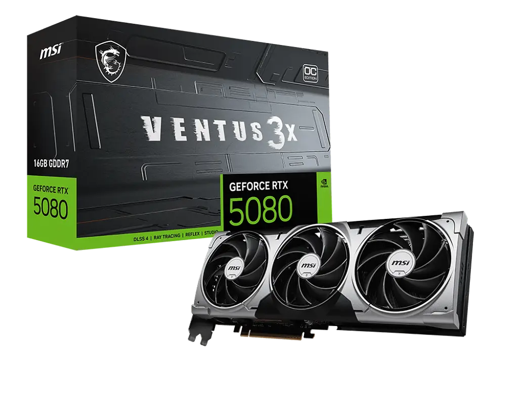 Відеокарта GeForce RTX 5080 16GB MSI Ventus 3X OC (RTX 5080 16G VENTUS 3X OC) - фото 2