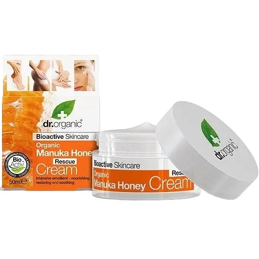 Крем для обличчя Dr. Organic Manuka Honey Rescue Cream, 50 мл - фото 1