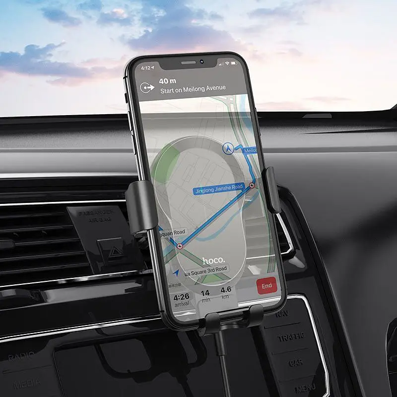 Автотримач з бездротовою зарядкою Hoco CA105 Guide 15W Car Wireless Charger (762443) [82043] - фото 6