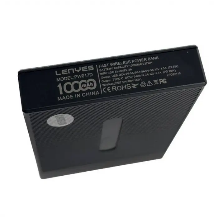 Зовнішній акумулятор LENYES PW017D 10000 mAh з MagSafe, бездротовою зарядкою 15W і швидким заряджанням 22.5W - фото 4