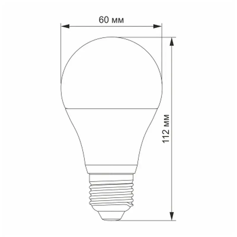 Лампочка Videx A60e 10W E27 4100K 220V (VL-A60e-10274) - фото 3