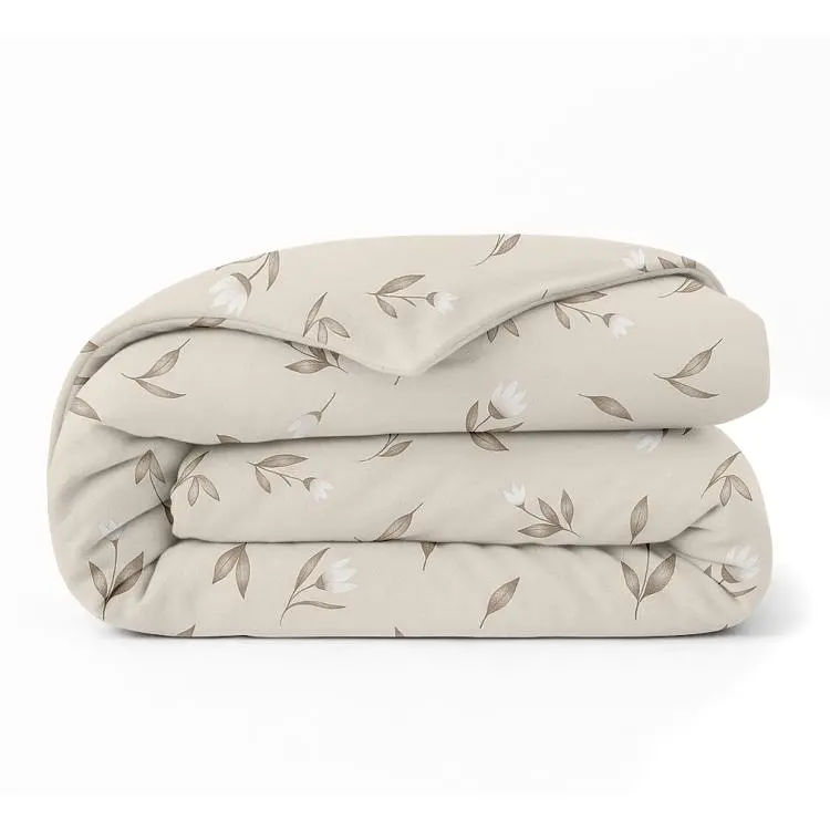 Підковдра двоспальна фланель BEIGE FLORAL COSAS (4822052498859)