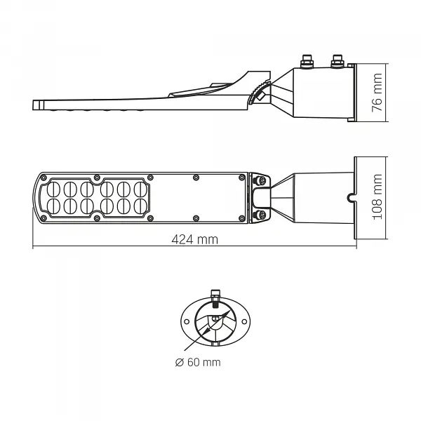 LED фонарь уличный VIDEX IP65 SLE18 30W 3000Lm 5000K 220V - фото 8