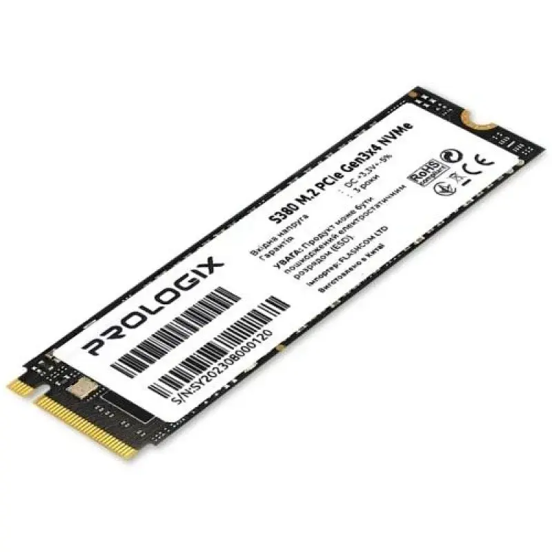 Твердотільний накопичувач SSD 256Gb, ProLogix S380, PCI-E 3.0 x4, M.2 2280, 3D TLC, 2300/2000 МБ/с (PRO256GS380) - фото 2
