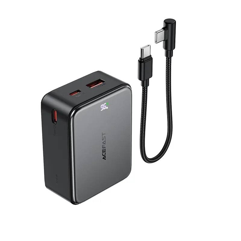 Зовнішній акумулятор ACEFAST M28-10000 22.5W fast charging power bank with cable Black (6974316285984) - фото 3