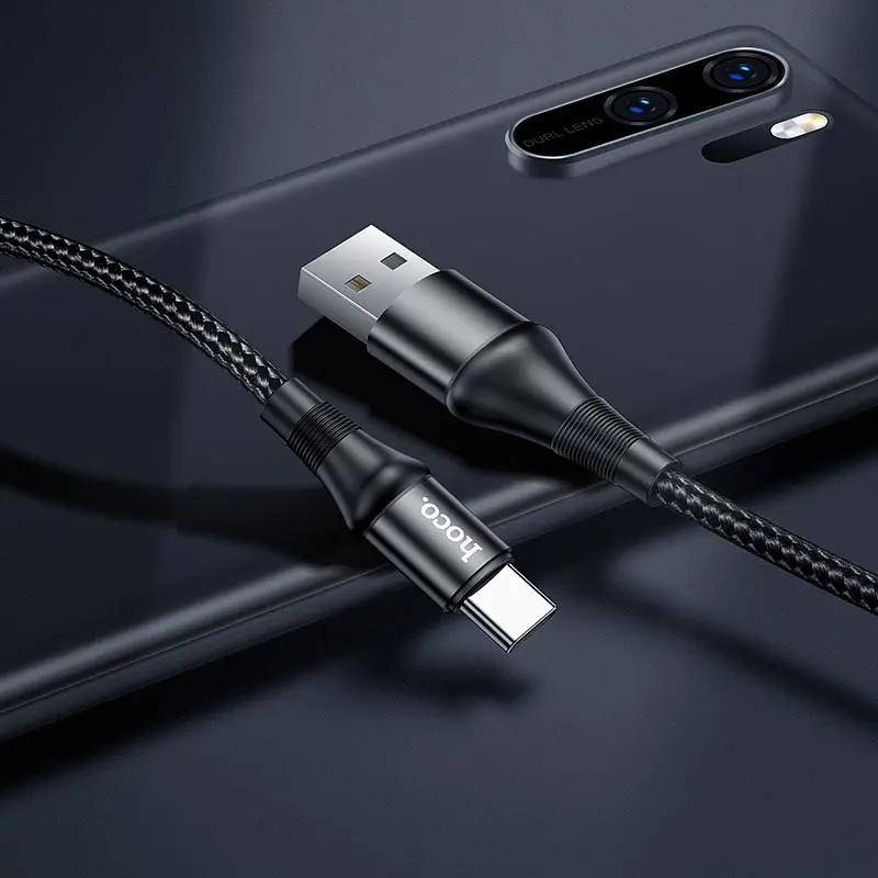 Кабель Hoco X50 Excellent charging data cable for Type-C Black - фото 2
